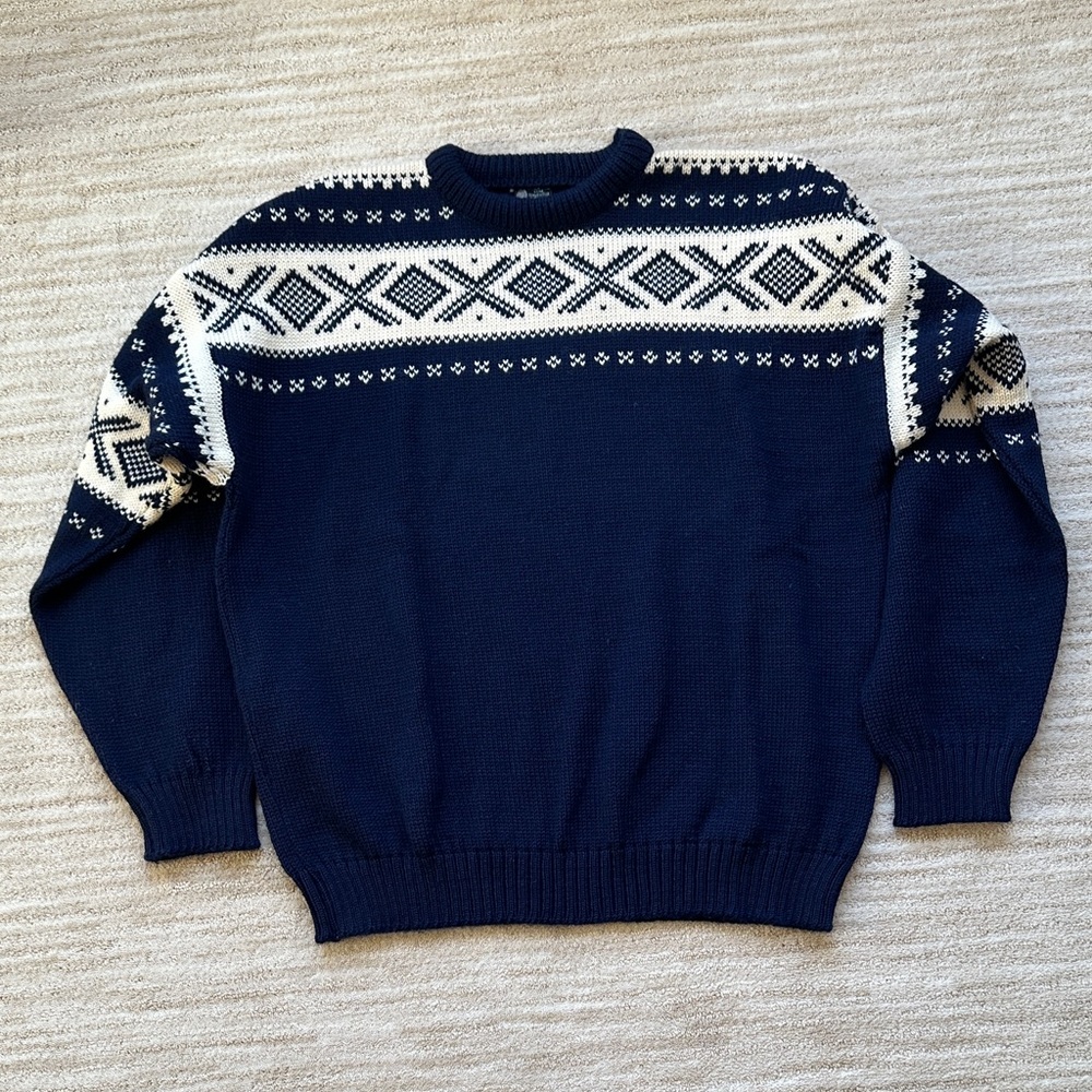 Dale of Norway Navy and White Crewneck Sweater - Picture 2 of 16